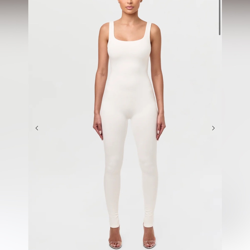 Naked Wardrobe mama maternity Cream white Jumpsuit s nwt - Picture 2 of 4